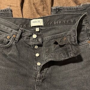 Agolde Women's Black Straight Leg Jeans